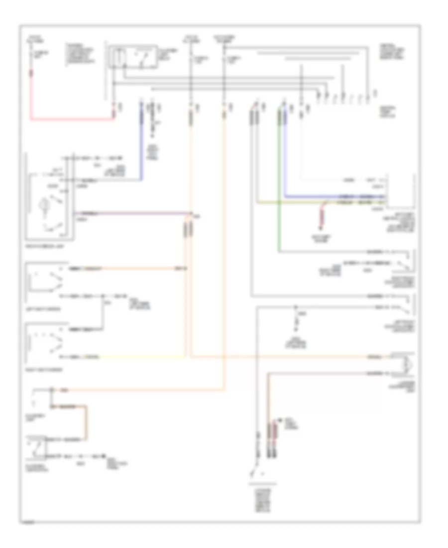 Courtesy Lamps Wiring Diagram, Low Option Content for Mercury Cougar 2001