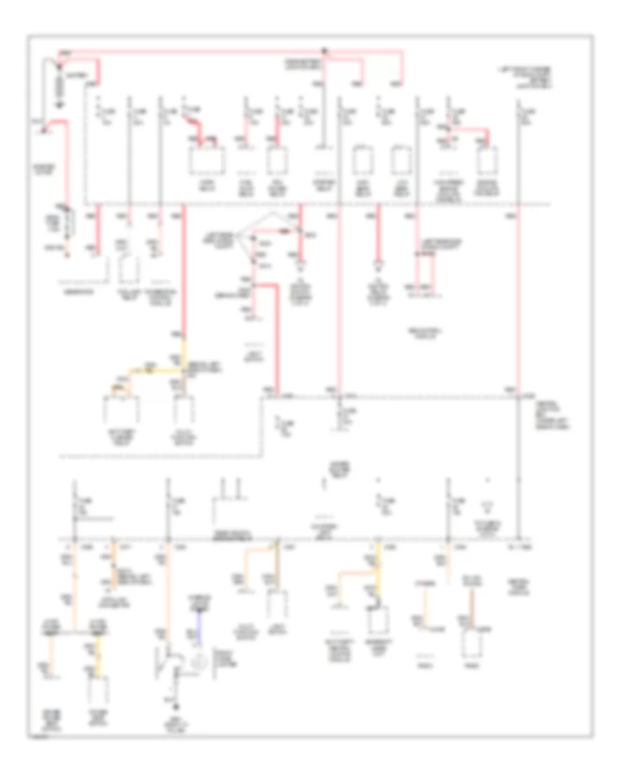Power Distribution Wiring Diagram 1 of 4 for Mercury Cougar 2001