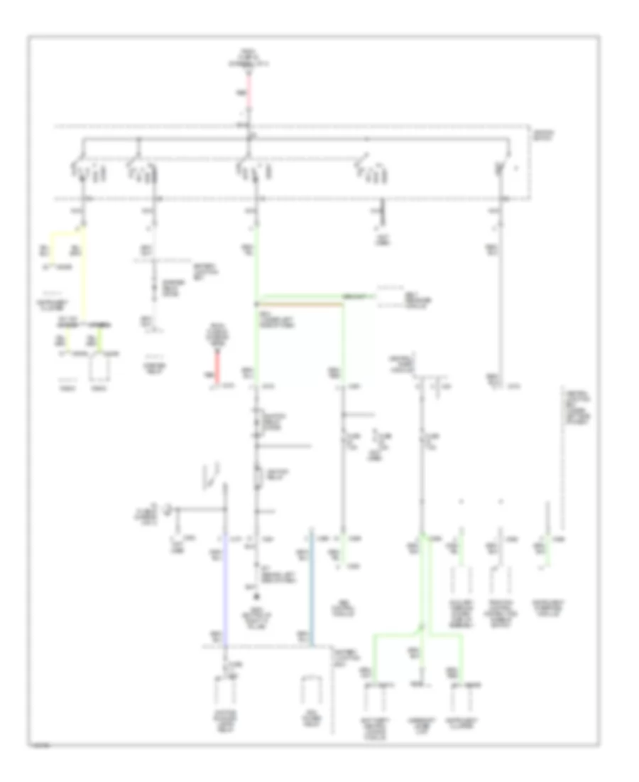 Power Distribution Wiring Diagram 2 of 4 for Mercury Cougar 2001