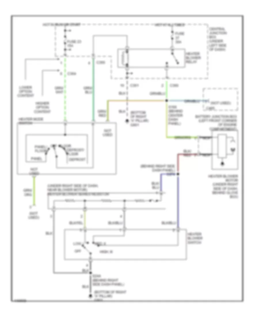 схема нагревателя для Mercury Cougar S 2001
