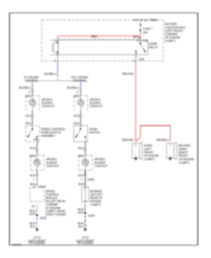 Horn Wiring Diagram for Mercury Cougar S 2001