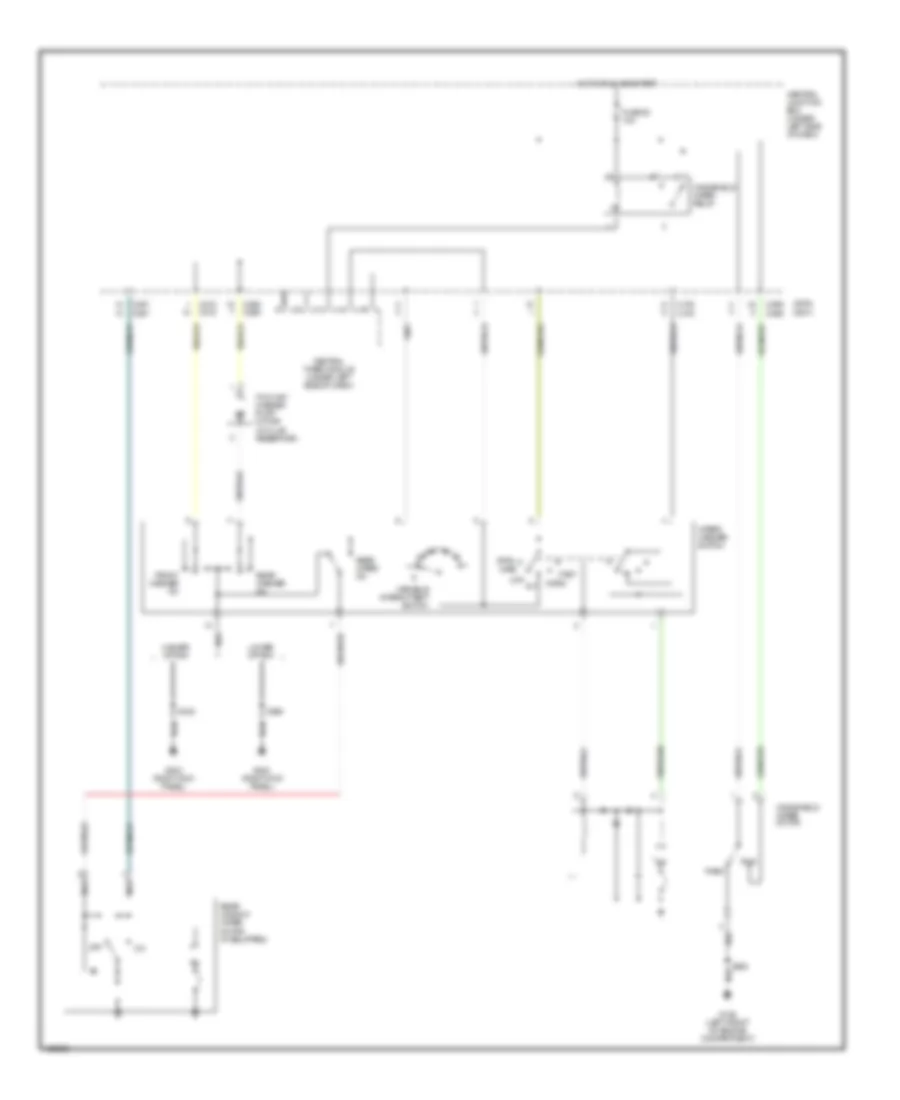 Электросхема стеклоочистителя, дворников и омывателя для Mercury Cougar S 2001