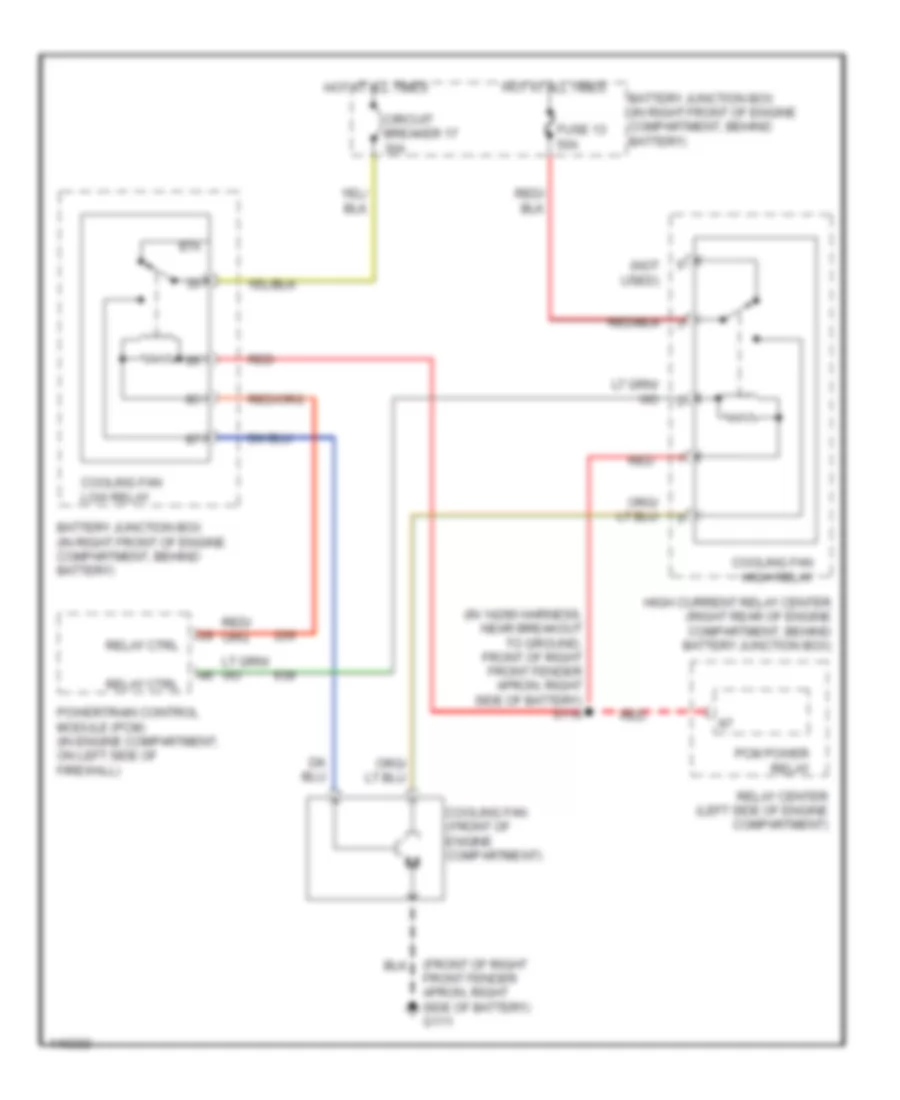 Cooling Fan Wiring Diagram for Mercury Grand Marquis GS 2001