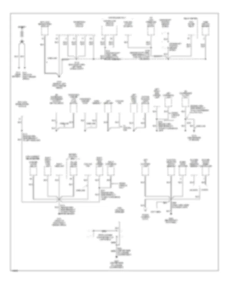 Ground Distribution Wiring Diagram 1 of 3 for Mercury Grand Marquis GS 2001