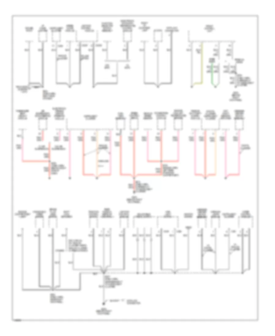 Ground Distribution Wiring Diagram 2 of 3 for Mercury Grand Marquis GS 2001