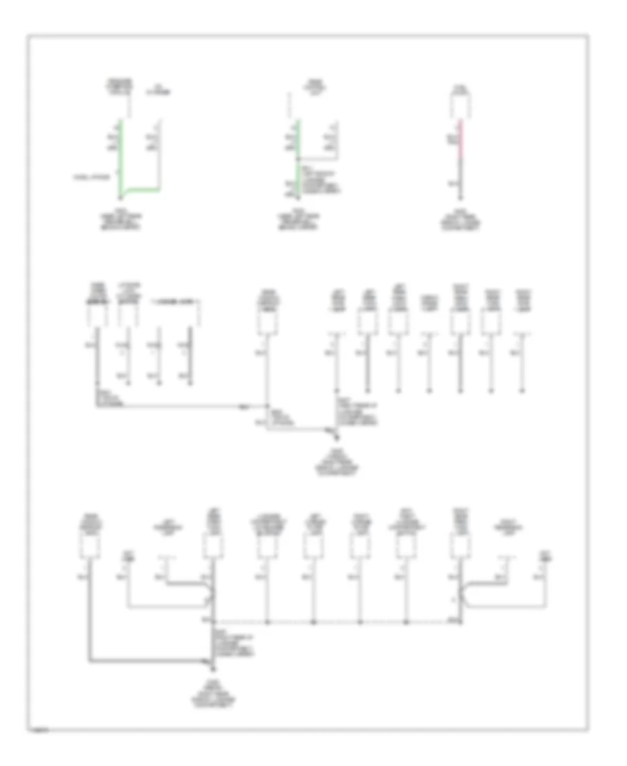 Ground Distribution Wiring Diagram 3 of 3 for Mercury Sable GS 2001