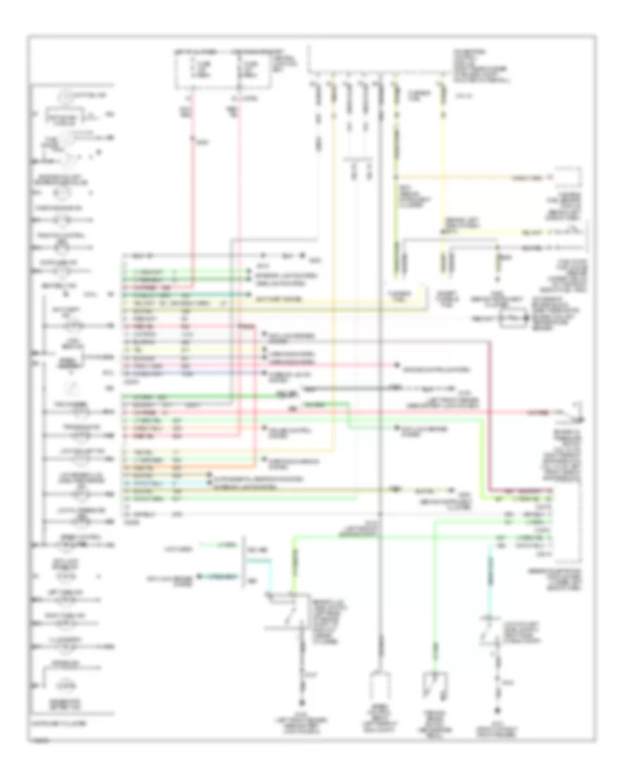 Instrument Cluster Wiring Diagram for Mercury Sable GS 2001