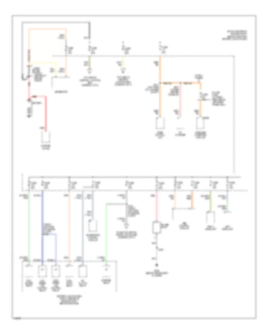 Power Distribution Wiring Diagram 1 of 3 for Mercury Sable GS 2001