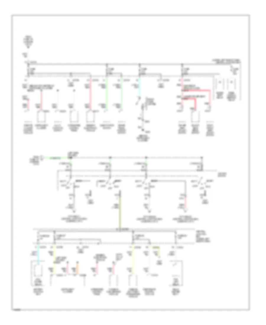 Power Distribution Wiring Diagram (2 of 3) for Mercury Sable GS 2001