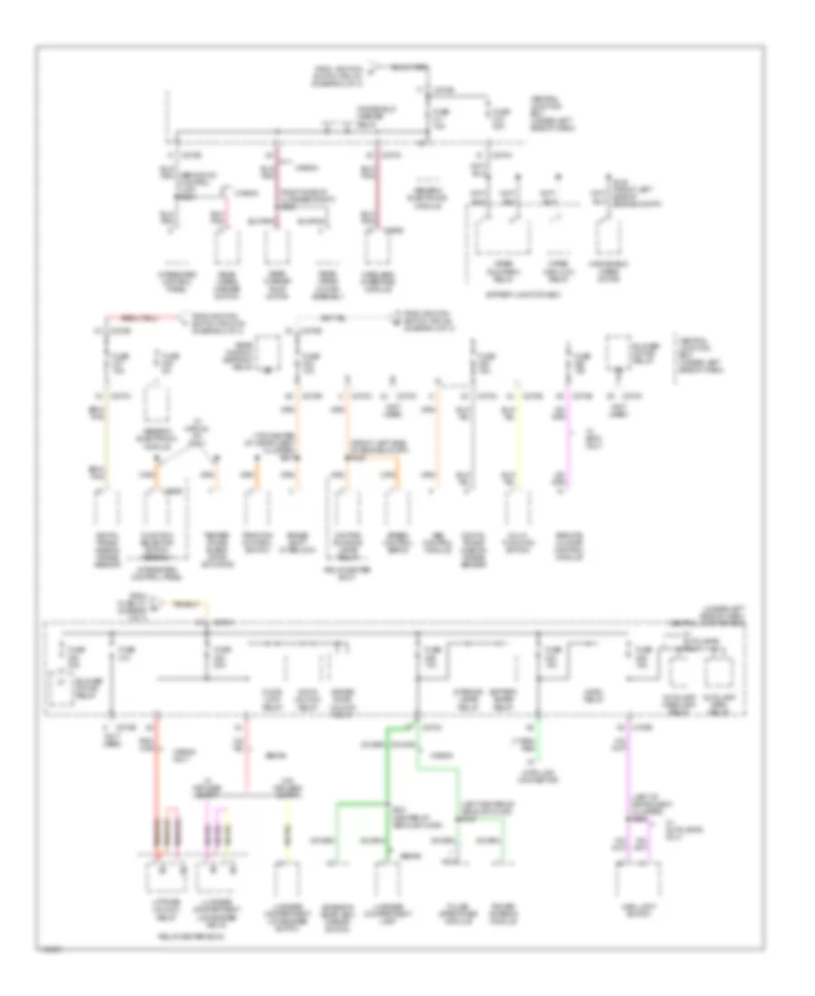 Power Distribution Wiring Diagram 3 of 3 for Mercury Sable GS 2001