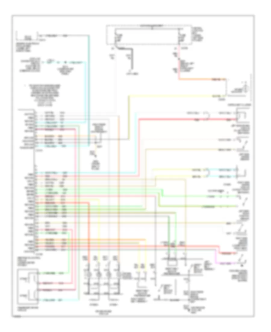 Supplemental Restraint Wiring Diagram for Mercury Sable GS 2001