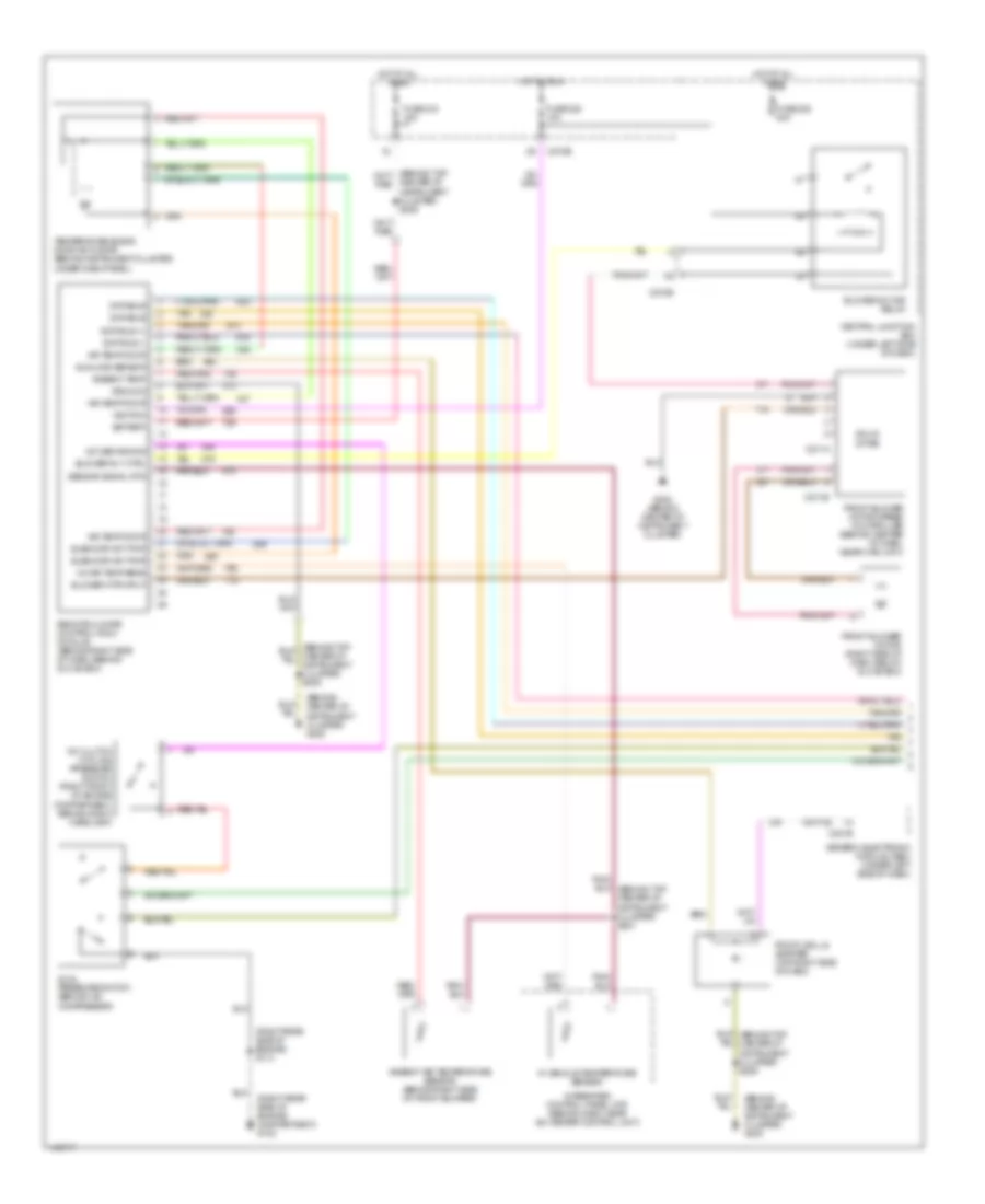 Электросхема кондиционера (1 из 2) для Mercury Sable LS 2001