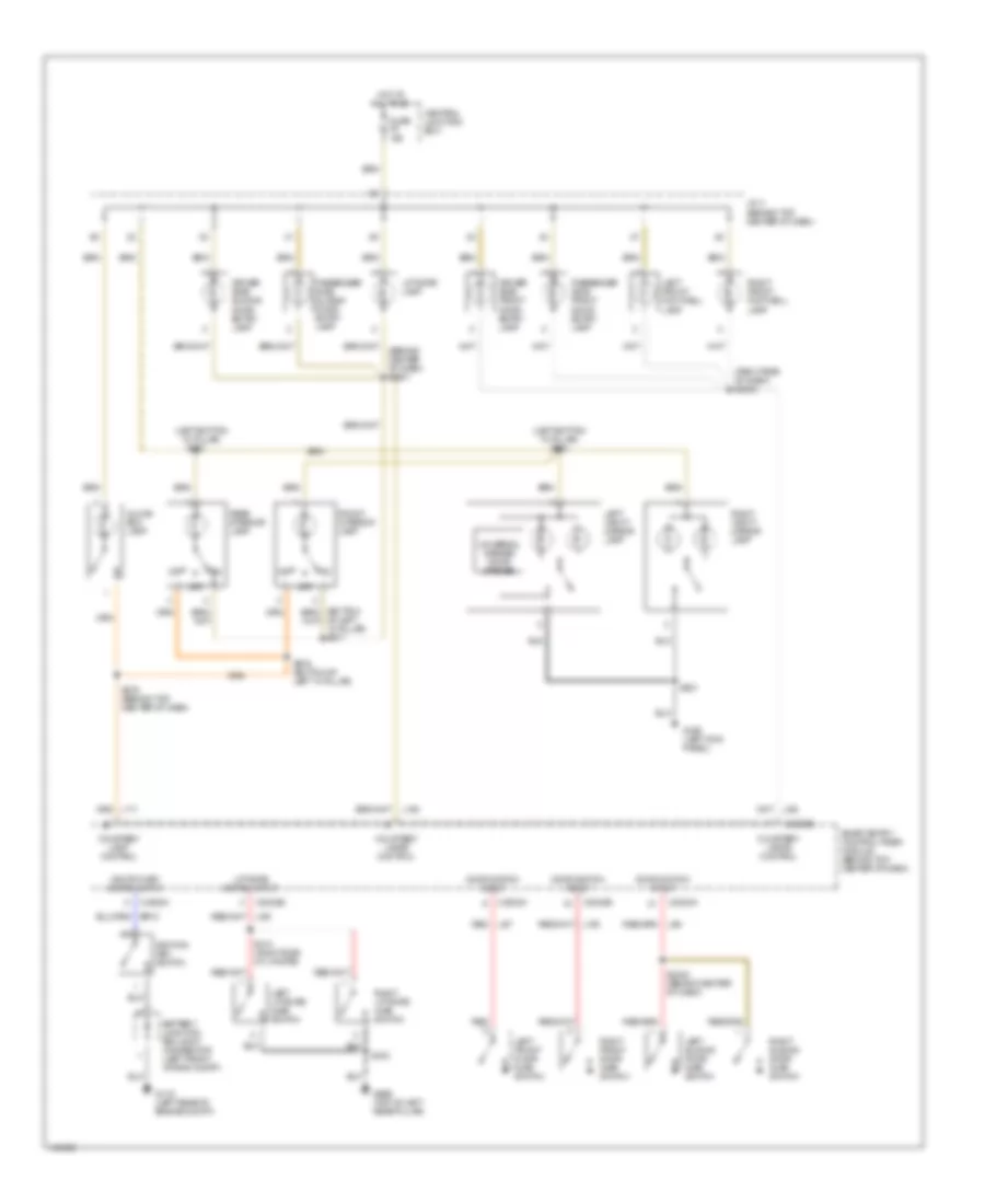 Courtesy Lamps Wiring Diagram, without Reading Lights for Mercury Villager 2001