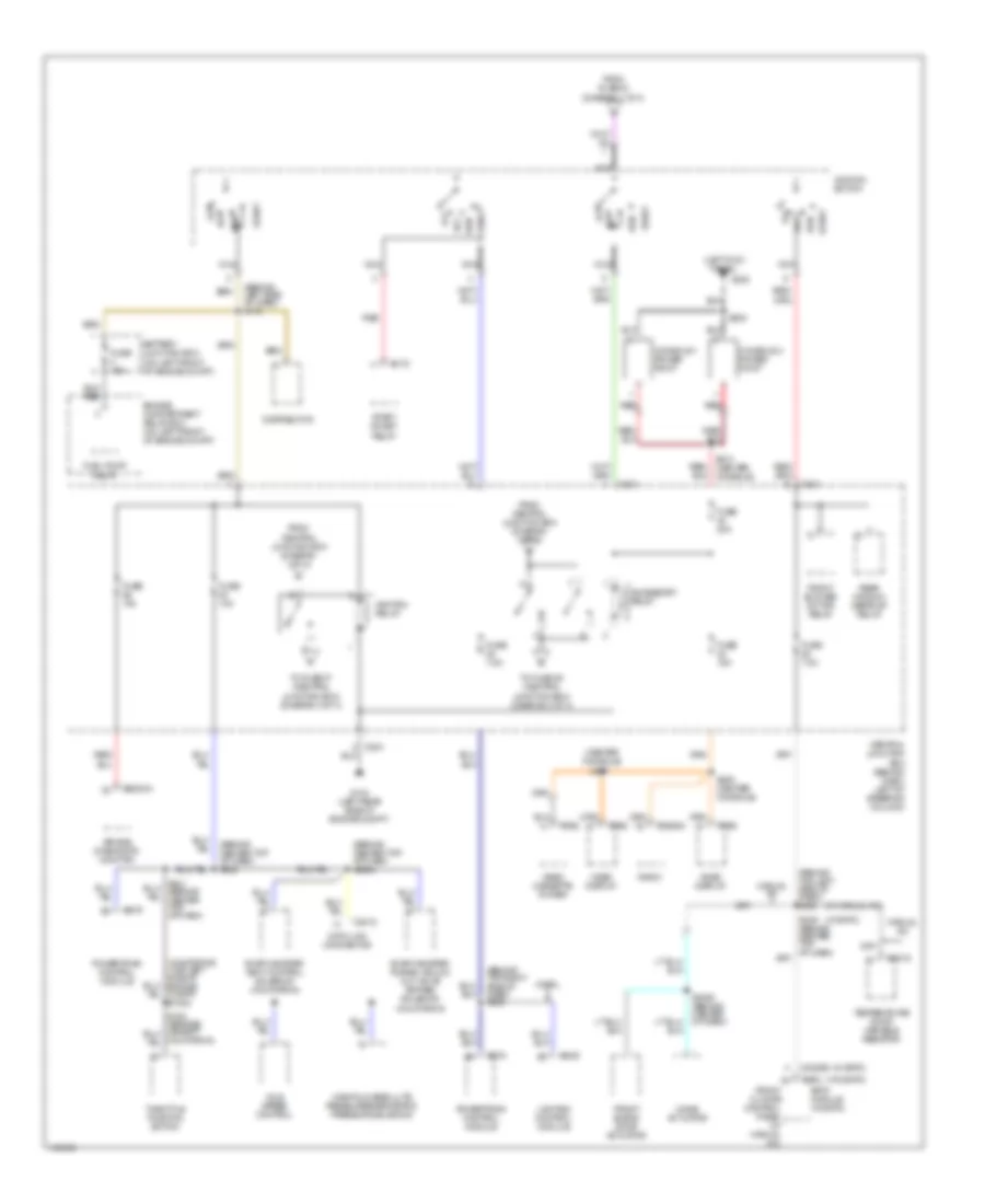 Power Distribution Wiring Diagram 2 of 4 for Mercury Villager 2001