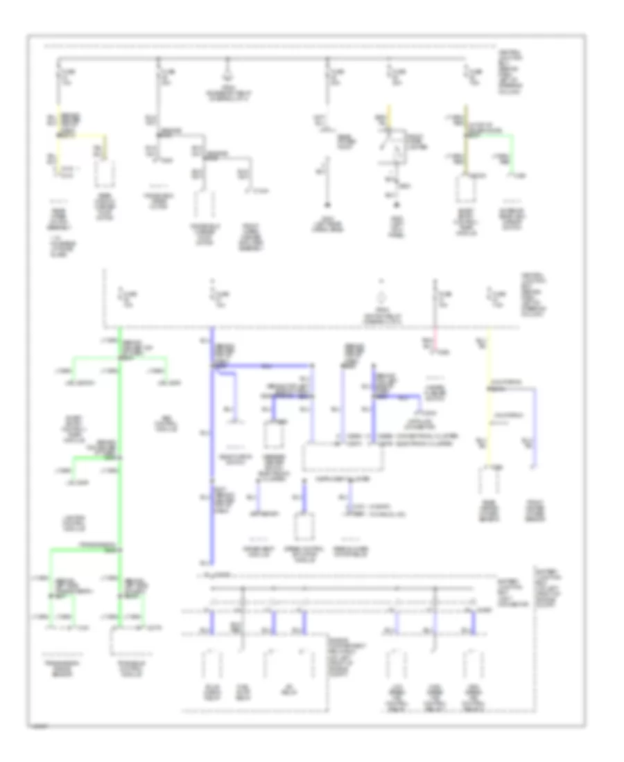 Power Distribution Wiring Diagram 3 of 4 for Mercury Villager 2001