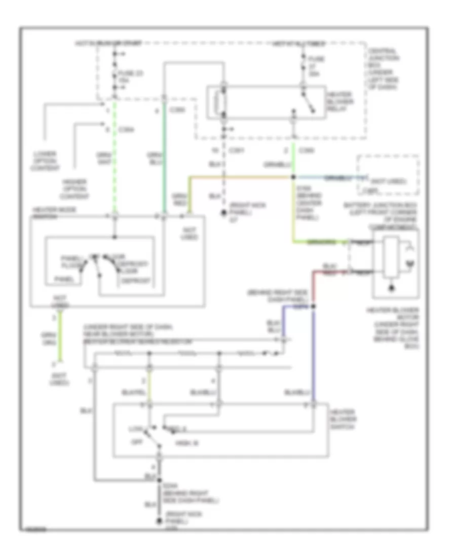 схема нагревателя для Mercury Cougar 2002