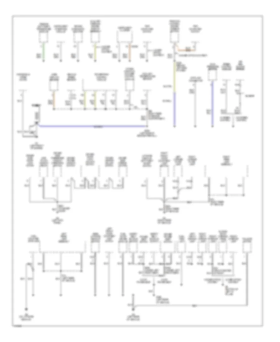 Ground Distribution Wiring Diagram 1 of 3 for Mercury Cougar 2002