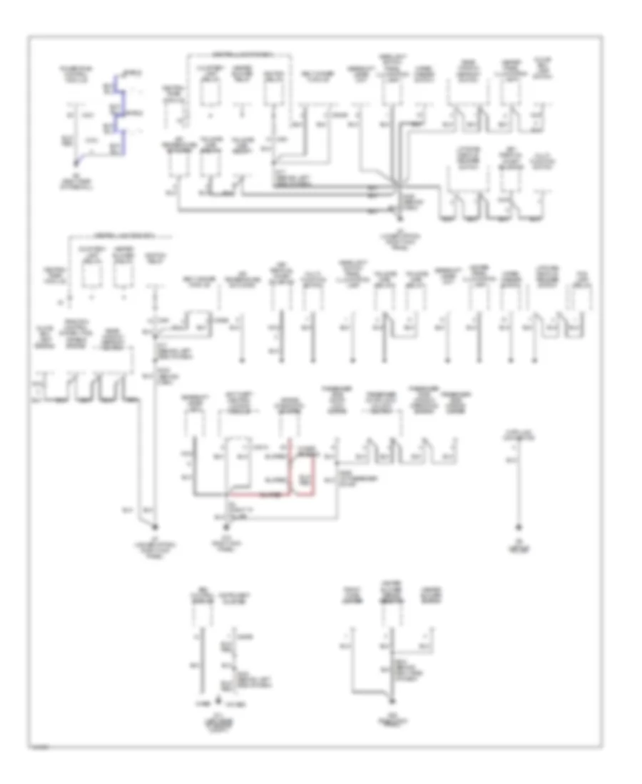 Ground Distribution Wiring Diagram 2 of 3 for Mercury Cougar 2002