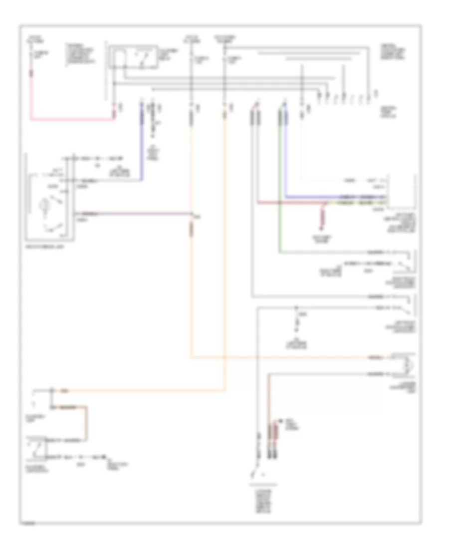 Courtesy Lamps Wiring Diagram, Low Option Content for Mercury Cougar 2002