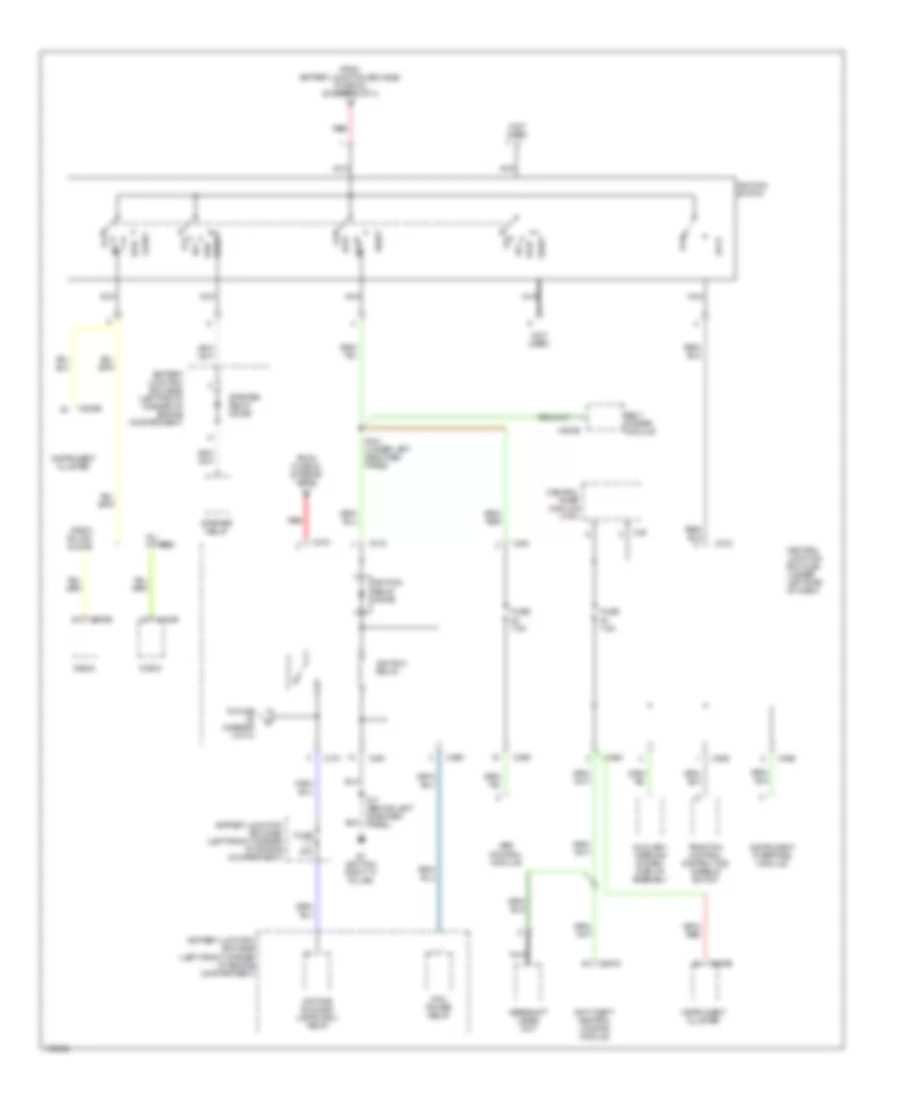 Power Distribution Wiring Diagram (2 of 4) for Mercury Cougar 2002
