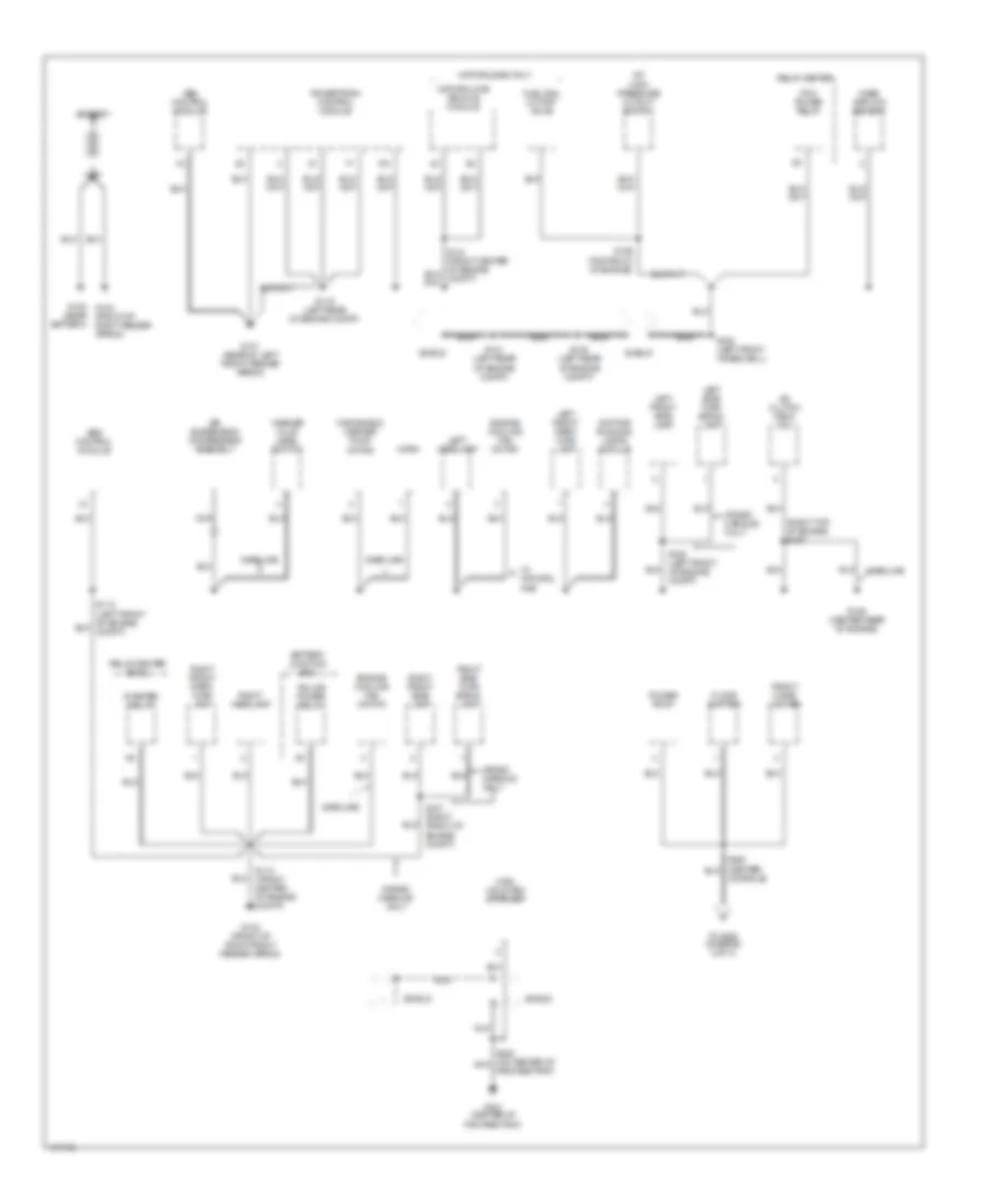 Ground Distribution Wiring Diagram 1 of 3 for Mercury Grand Marquis GS 2002
