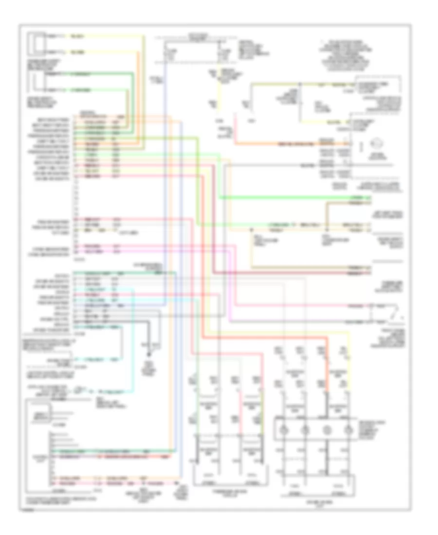 Supplemental Restraint Wiring Diagram for Mercury Grand Marquis GS 2002
