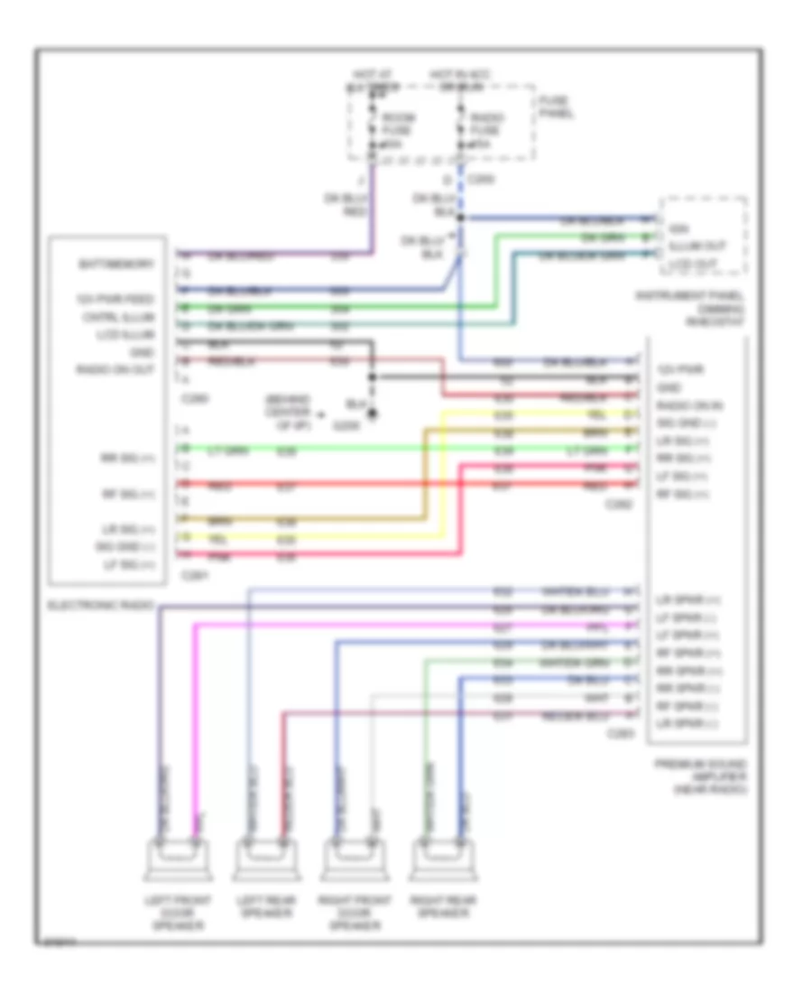 Radio Wiring Diagrams Premium Radio for Mercury Tracer 1993