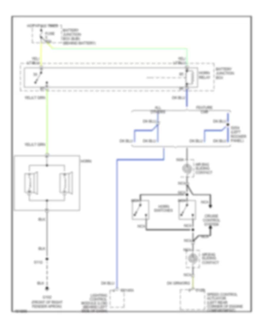 Horn Wiring Diagram for Mercury Grand Marquis LSE 2002