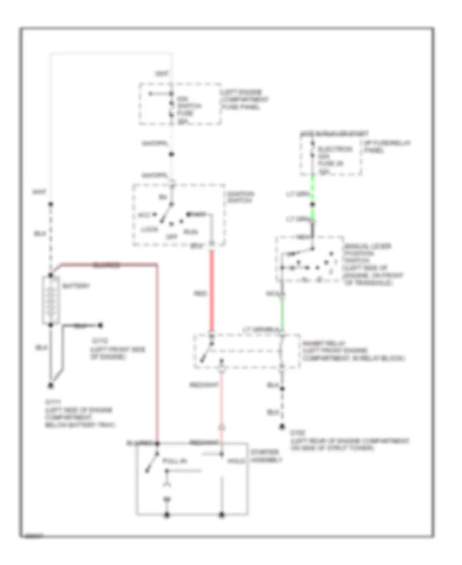 Starting Wiring Diagram for Mercury Villager GS 1993