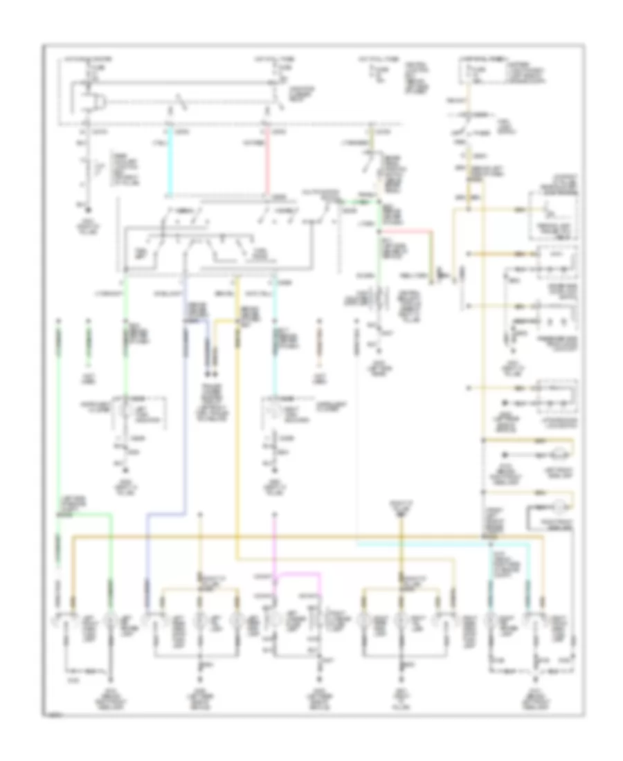 Exterior Lamps Wiring Diagram, Early Production for Mercury Mountaineer 2002