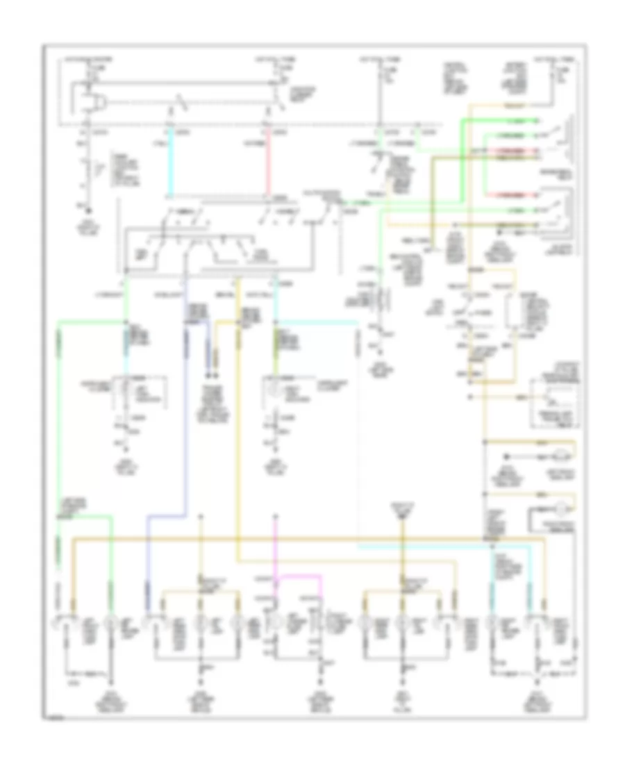Exterior Lamps Wiring Diagram, Late Production with IVD for Mercury Mountaineer 2002
