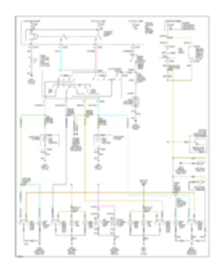 Exterior Lamps Wiring Diagram, Late Production without IVD for Mercury Mountaineer 2002