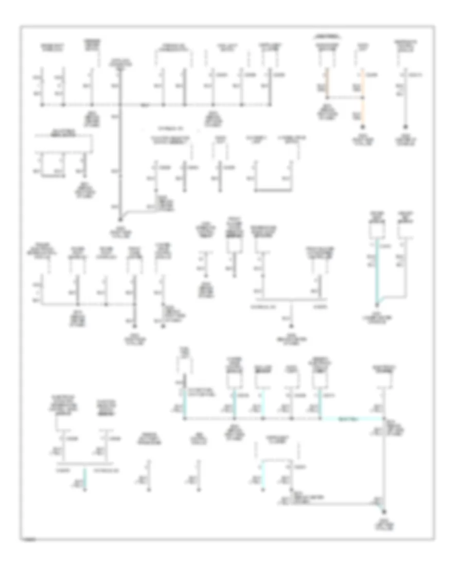 Ground Distribution Wiring Diagram, Early Production (2 of 4) for Mercury Mountaineer 2002