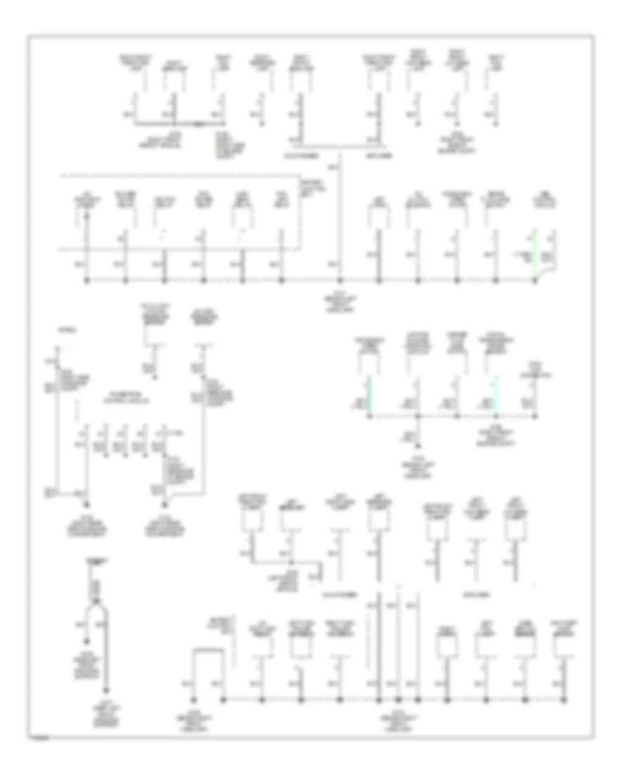 Ground Distribution Wiring Diagram, Late Production (1 of 4) for Mercury Mountaineer 2002