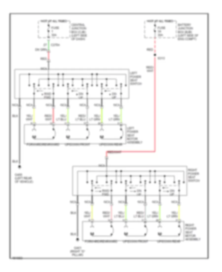 Power Seats Wiring Diagram Late Production for Mercury Mountaineer 2002