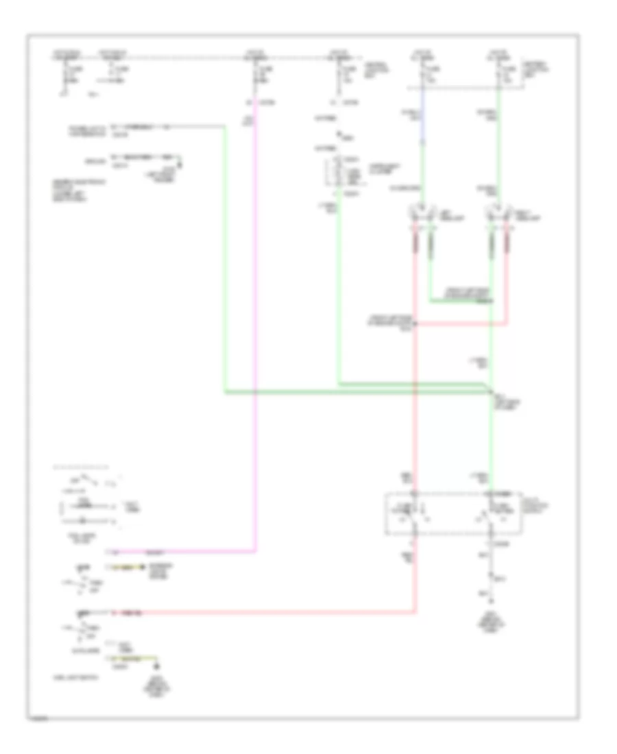 Headlamps Wiring Diagram, without DRL for Mercury Sable GS 2002