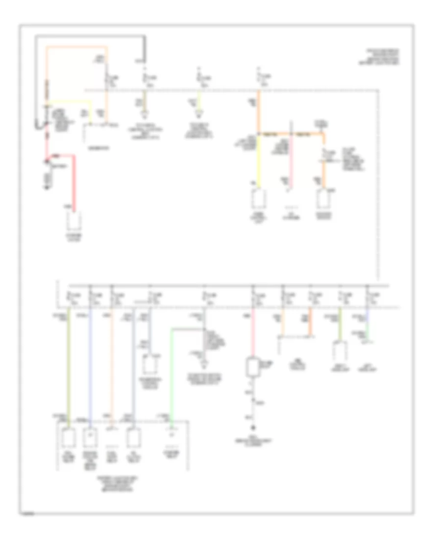 Power Distribution Wiring Diagram 1 of 3 for Mercury Sable GS 2002