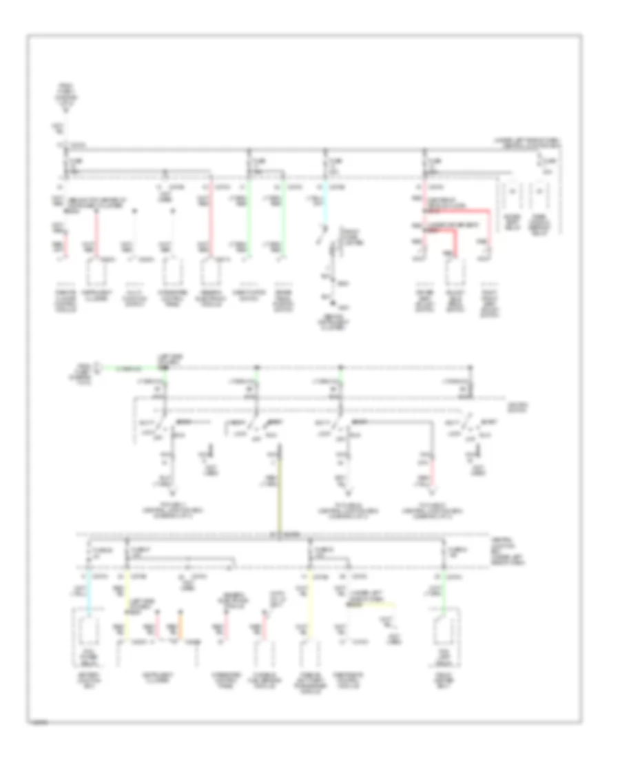 Power Distribution Wiring Diagram 2 of 3 for Mercury Sable GS 2002