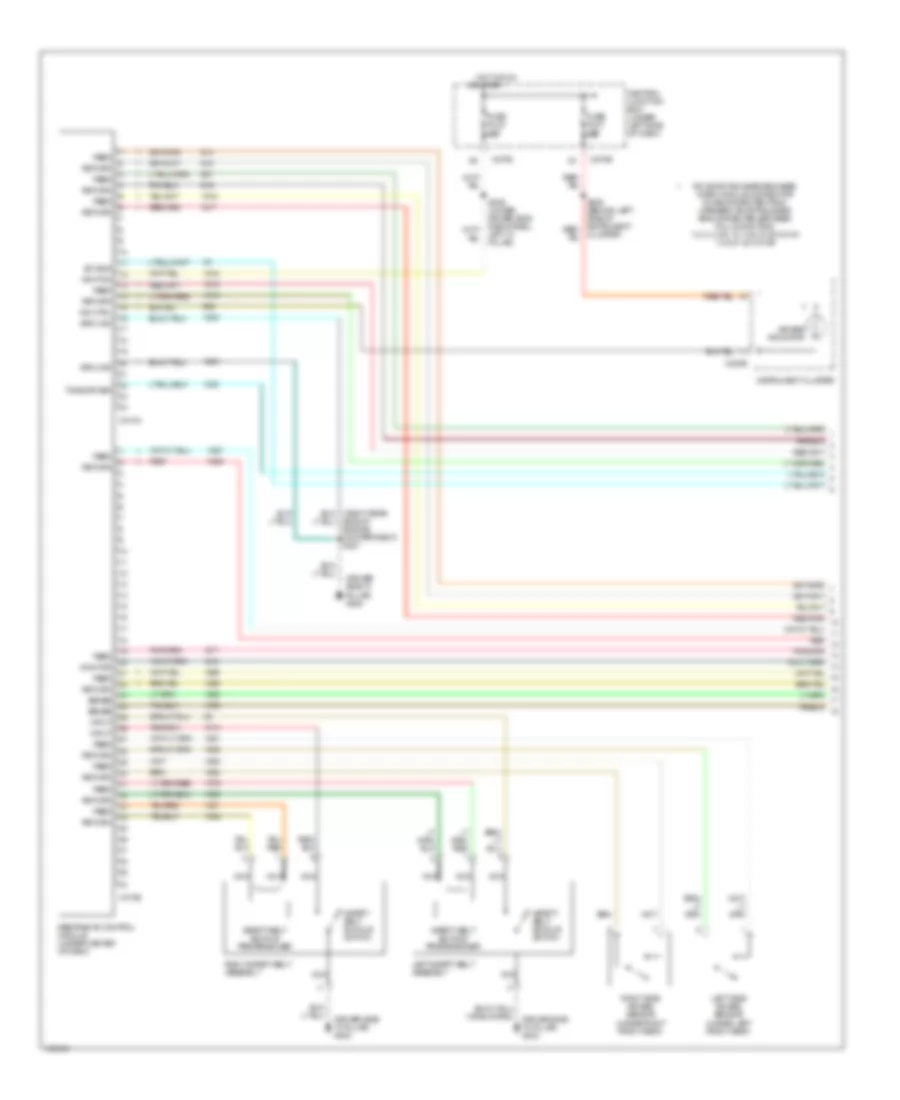 Supplemental Restraint Wiring Diagram 1 of 2 for Mercury Sable GS 2002