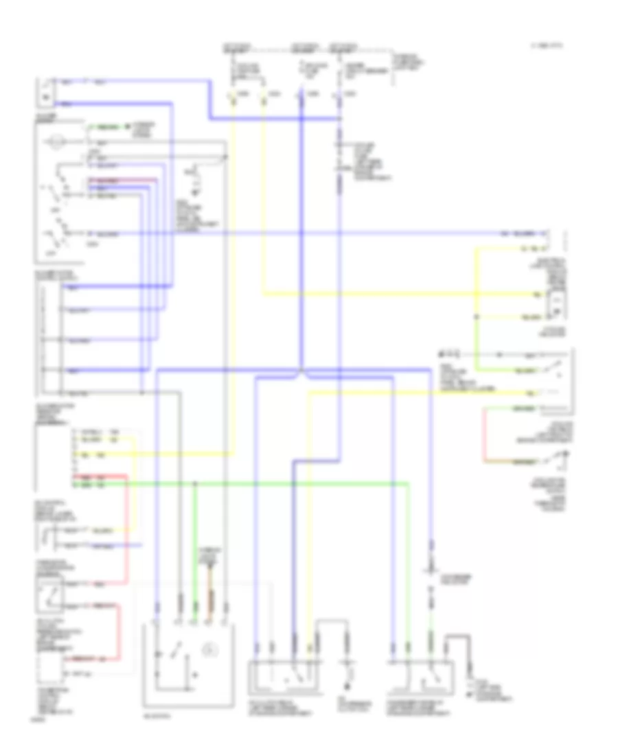 Электросхема кондиционера A/C для Mercury Capri XR2 1994