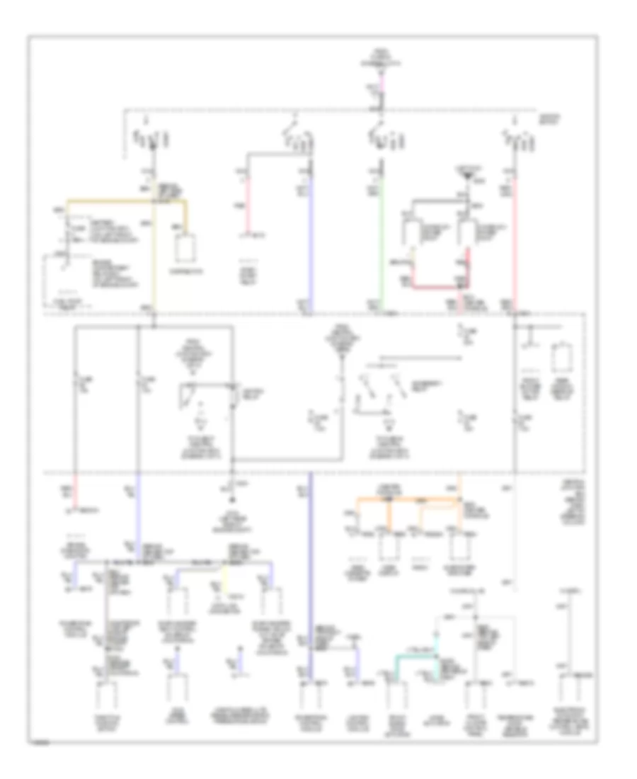 Power Distribution Wiring Diagram 2 of 4 for Mercury Villager 2002