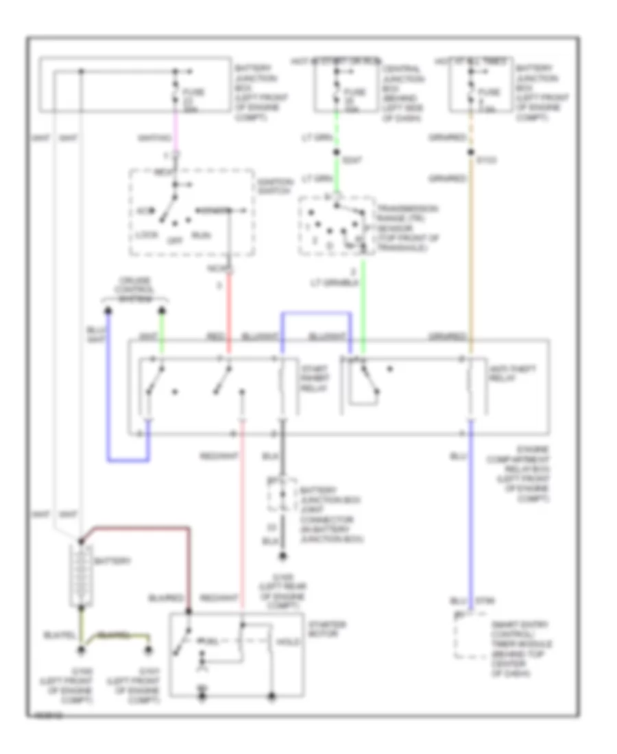 Starting Wiring Diagram, with Anti-theft for Mercury Villager 2002