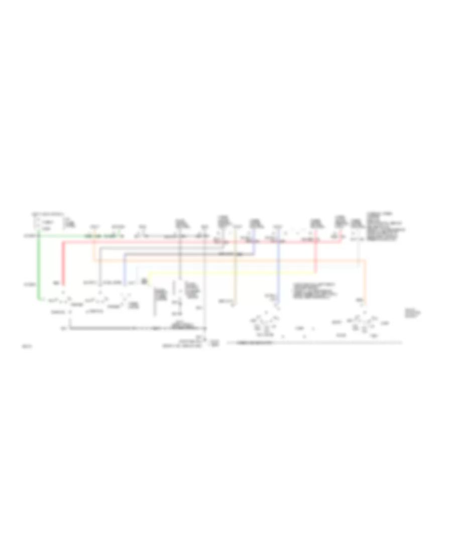 Электросхема стеклоочистителя, дворников и омывателя Интервала для Mercury Grand Marquis GS 1994