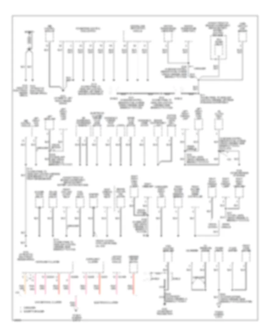 Ground Distribution Wiring Diagram 1 of 3 for Mercury Grand Marquis GS 2003
