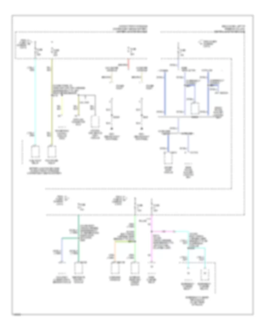 Power Distribution Wiring Diagram 5 of 5 for Mercury Grand Marquis GS 2003