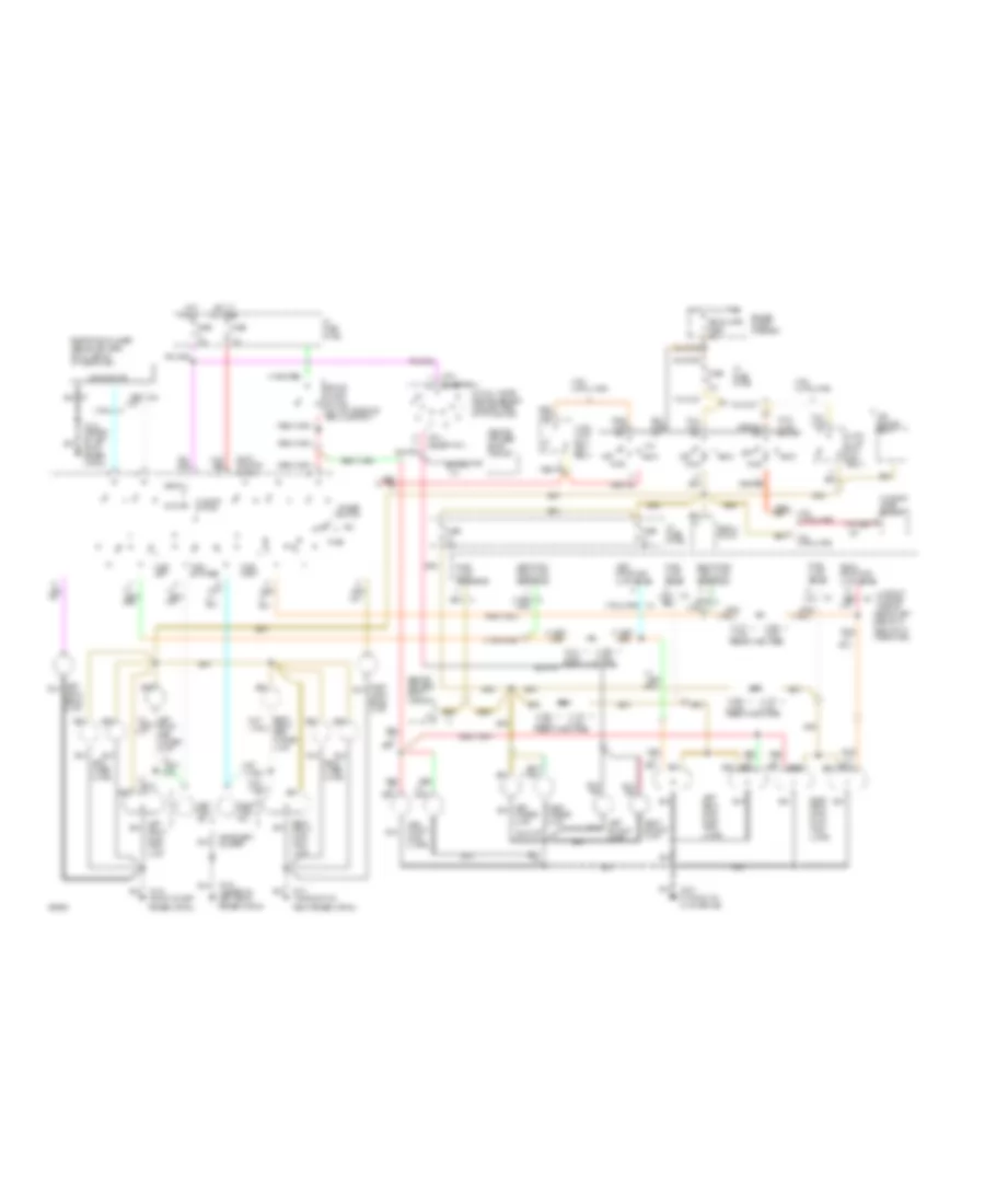 Exterior Light Wiring Diagram Sedan with Lamp Monitor for Mercury Sable GS 1994
