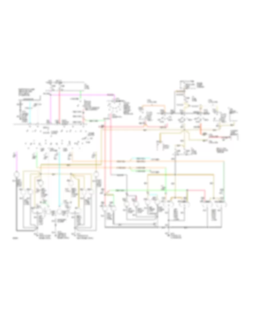 Exterior Light Wiring Diagram Sedan without Lamp Monitor for Mercury Sable GS 1994