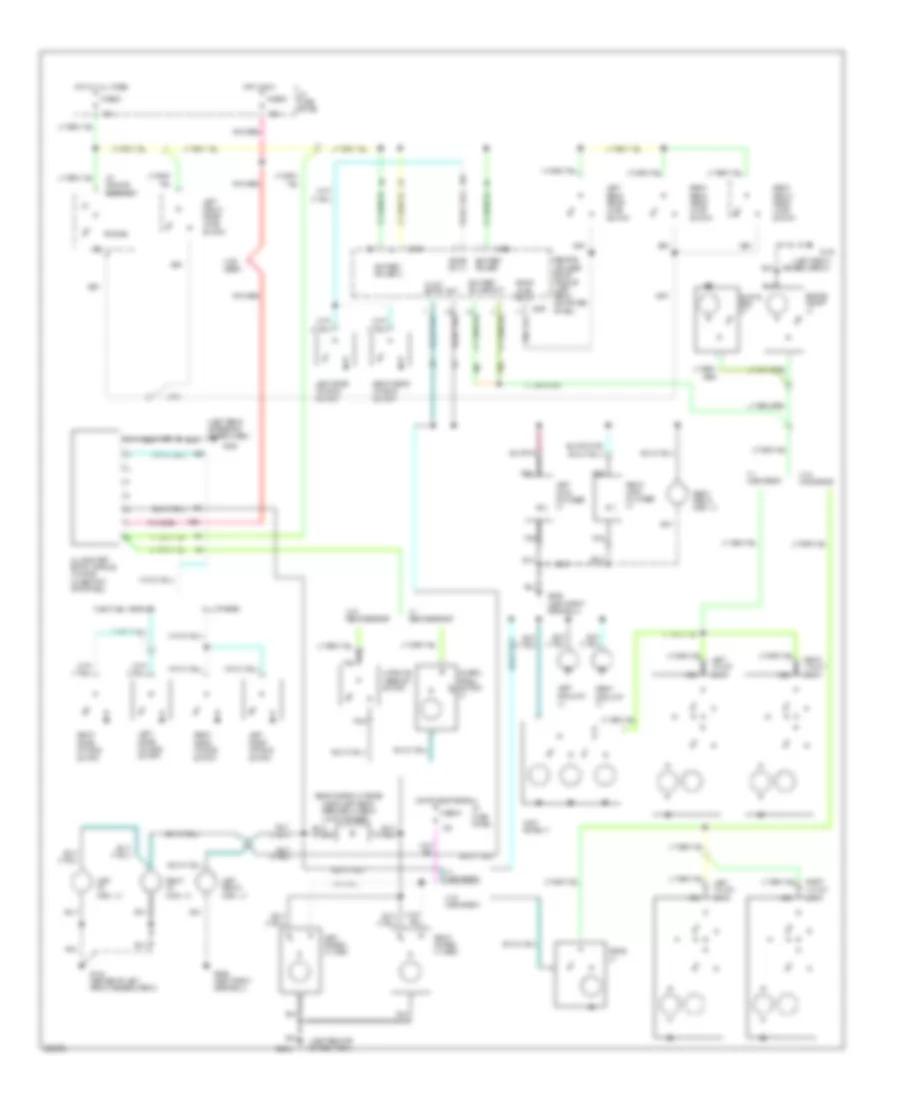 Courtesy Lamps Wiring Diagram, Wagon for Mercury Sable GS 1994