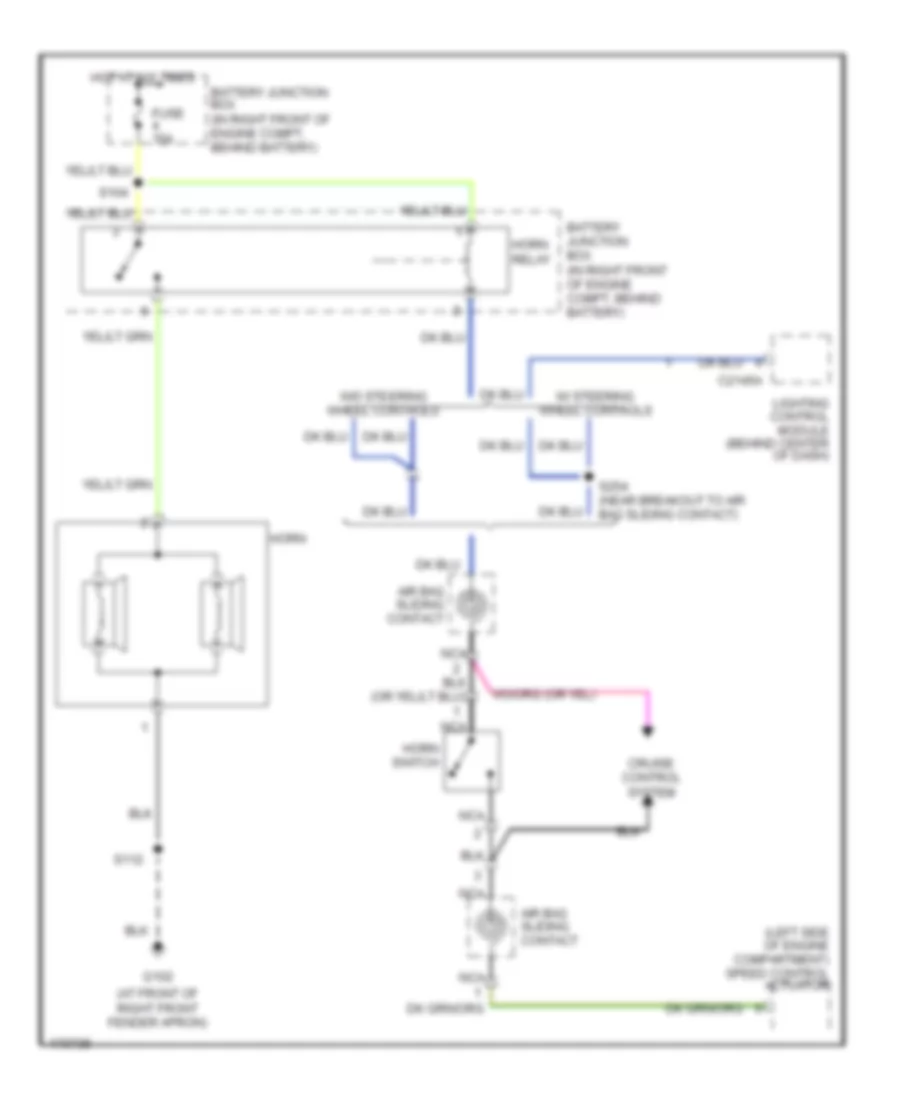 Horn Wiring Diagram for Mercury Grand Marquis LSE 2003
