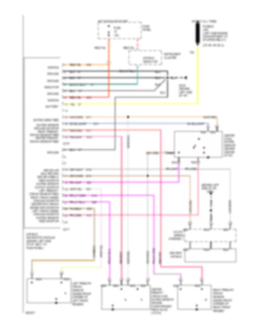 Supplemental Restraint Wiring Diagram for Mercury Topaz GS 1994